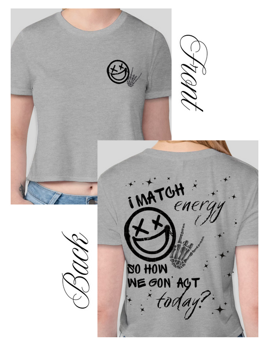Women's I match energy flowy cropped tee